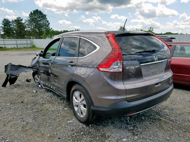 2HKRM4H7XEH687826 - 2014 HONDA CR-V EXL GRAY photo 3