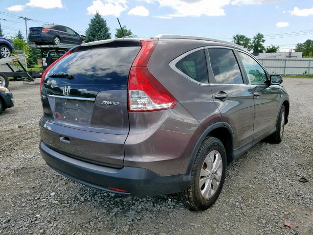 2HKRM4H7XEH687826 - 2014 HONDA CR-V EXL GRAY photo 4