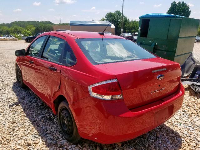 1FAHP34N38W259635 - 2008 FORD FOCUS S/SE RED photo 3