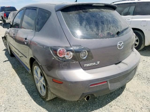 JM1BK144771694647 - 2007 MAZDA 3 HATCHBAC GRAY photo 3