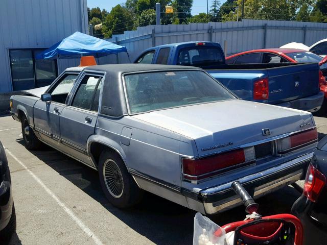 2MECM75F4LX636433 - 1990 MERCURY GRAND MARQ BLUE photo 3