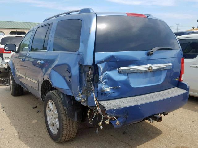 1A8HW58P97F538096 - 2007 CHRYSLER ASPEN LIMI BLUE photo 3