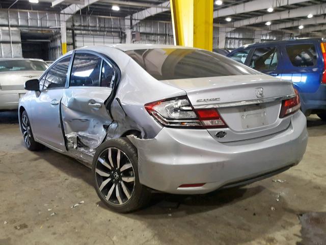 2HGFB2F93FH522620 - 2015 HONDA CIVIC EXL 银色 照片 3