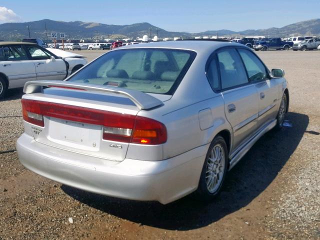 4S3BE656027214703 - 2002 SUBARU LEGACY GT SILVER photo 4