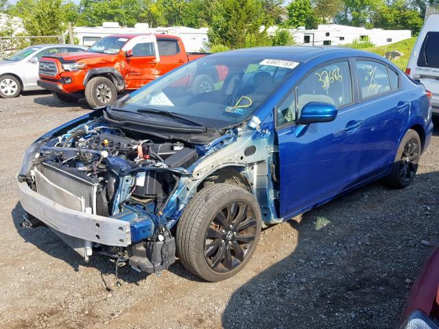 19XFB2F97EE266491 - 2014 HONDA CIVIC EXL Mavi foto 2