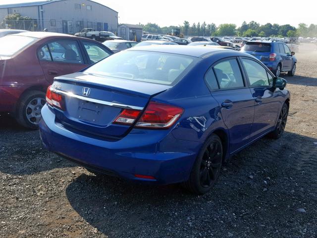 19XFB2F97EE266491 - 2014 HONDA CIVIC EXL Mavi foto 4