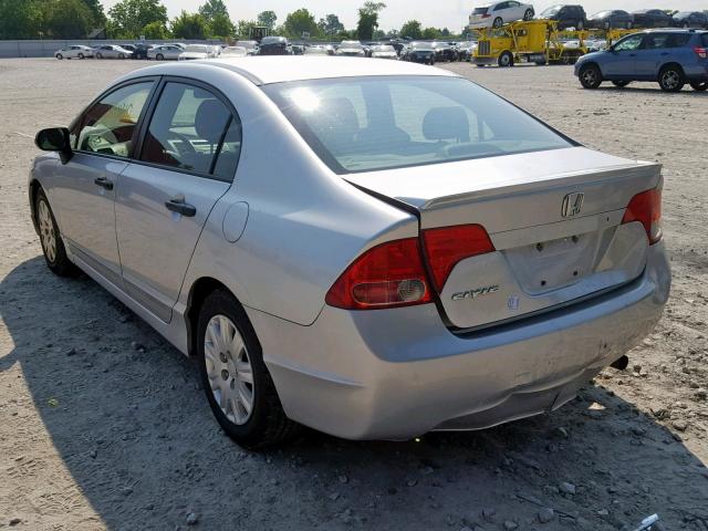 2HGFA16248H012862 - 2008 HONDA CIVIC DX SILVER photo 3