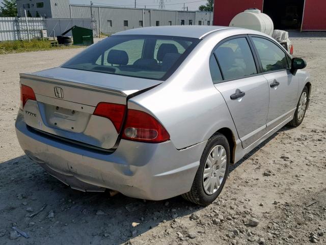 2HGFA16248H012862 - 2008 HONDA CIVIC DX SILVER photo 4