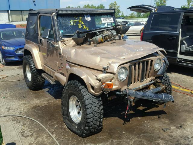 1J4FA59S3YP768142 - 2000 JEEP WRANGLER / TAN photo 1