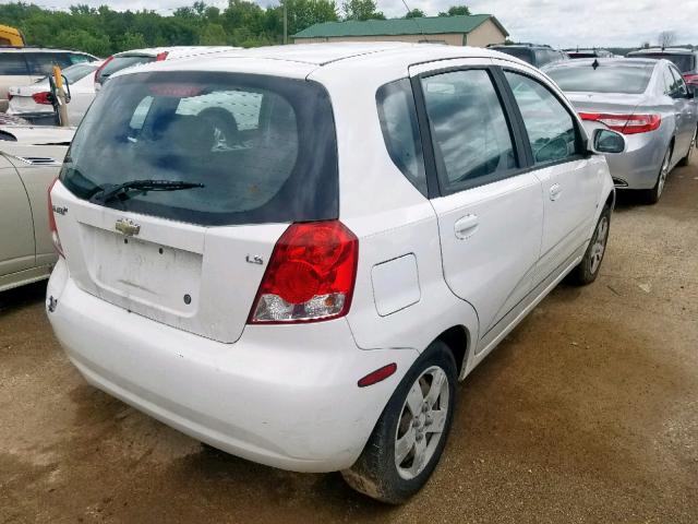 KL1TD66698B087954 - 2008 CHEVROLET AVEO BASE თეთრი ფოტო 4
