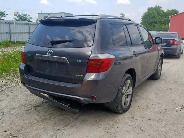 JTEES43A182083462 - 2008 TOYOTA HIGHLANDER GRAY photo 4