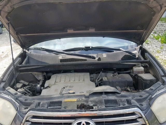 JTEES43A182083462 - 2008 TOYOTA HIGHLANDER GRAY photo 7