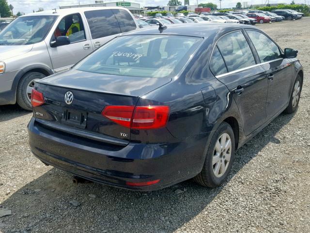 3VWDA7AJ3FM262399 - 2015 VOLKSWAGEN JETTA TDI BLACK photo 4