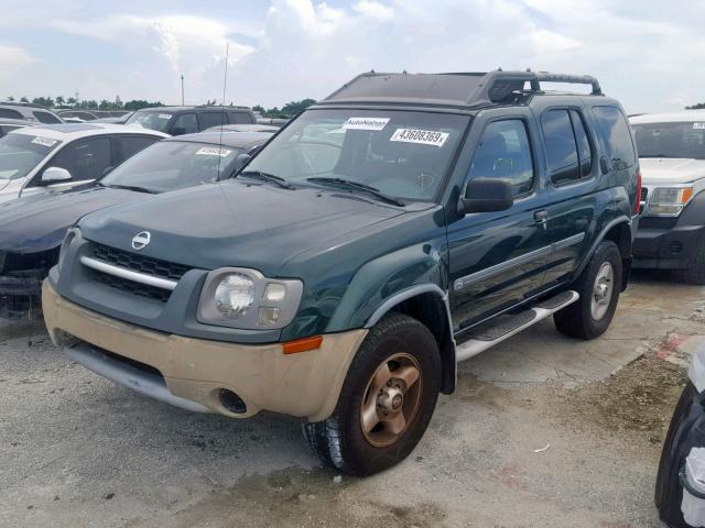 5N1ED28T02C580545 - 2002 NISSAN XTERRA XE GREEN photo 2