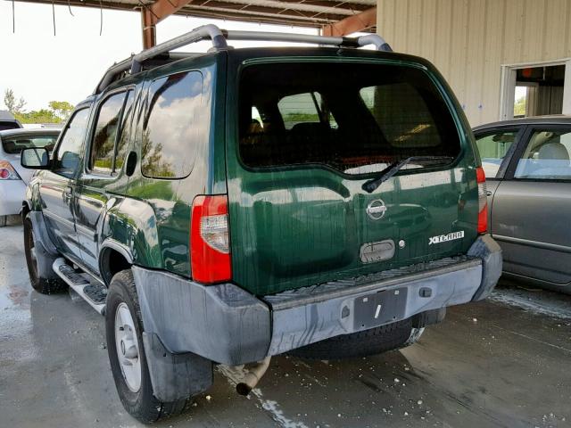 5N1ED28T02C580545 - 2002 NISSAN XTERRA XE GREEN photo 3