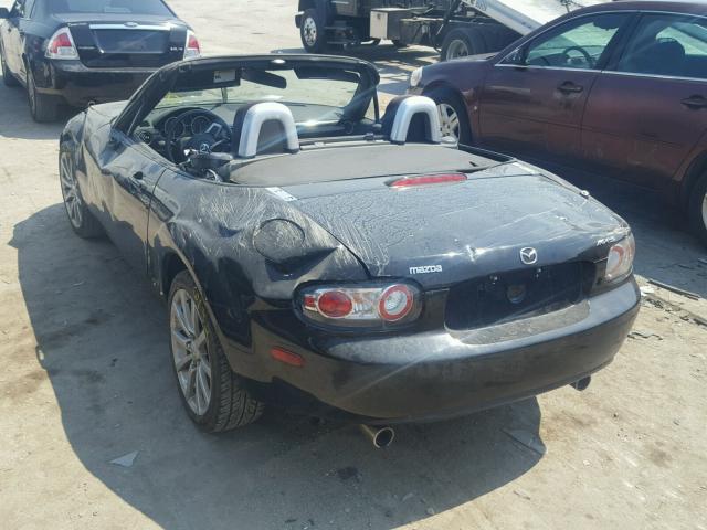 JM1NC25F360110426 - 2006 MAZDA MX-5 MIATA BLACK photo 3