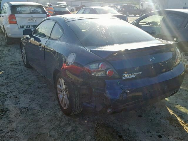 KMHHM66D77U244697 - 2007 HYUNDAI TIBURON GS BLUE photo 3