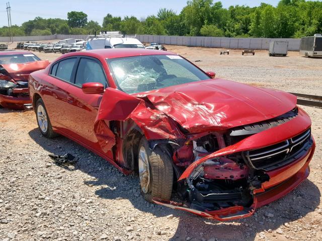 2C3CDXBG9FH801524 - 2015 DODGE CHARGER SE RED photo 1