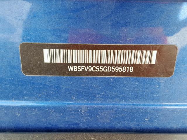 WBSFV9C55GD595818 - 2016 BMW M5 BLUE photo 10
