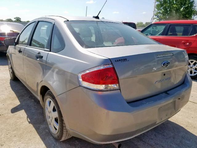 1FAHP34N08W228889 - 2008 FORD FOCUS S/SE GRAY photo 3