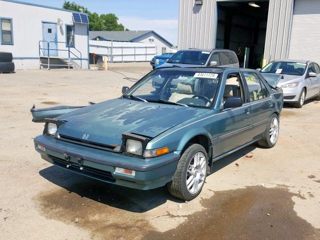 JHMCA5643KC038307 - 1989 HONDA ACCORD LXI GREEN photo 2