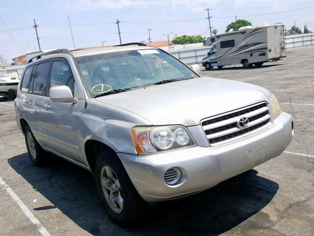 JTEGD21A020030443 - 2002 TOYOTA HIGHLANDER SILVER photo 1