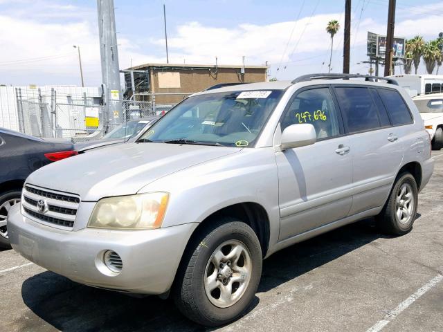 JTEGD21A020030443 - 2002 TOYOTA HIGHLANDER SILVER photo 2