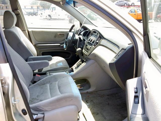 JTEGD21A020030443 - 2002 TOYOTA HIGHLANDER SILVER photo 5