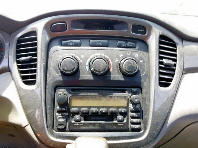 JTEGD21A020030443 - 2002 TOYOTA HIGHLANDER SILVER photo 9