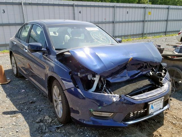 1HGCR2F8XDA026294 - 2013 HONDA ACCORD EXL BLUE photo 1