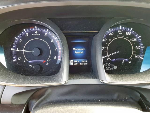 4T1BK1EB2GU201657 - 2016 TOYOTA AVALON XLE BLACK photo 8