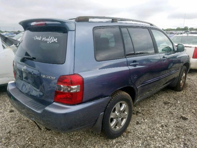 JTEGP21A970138302 - 2007 TOYOTA HIGHLANDER GRAY photo 4