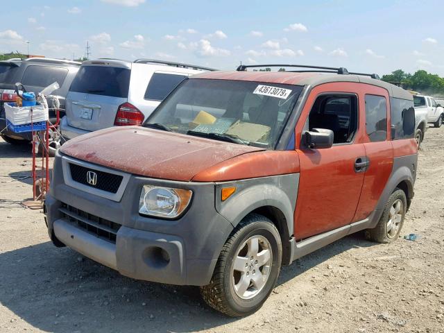 5J6YH185X3L016849 - 2003 HONDA ELEMENT EX ORANGE photo 2