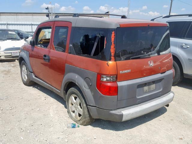 5J6YH185X3L016849 - 2003 HONDA ELEMENT EX ORANGE photo 3