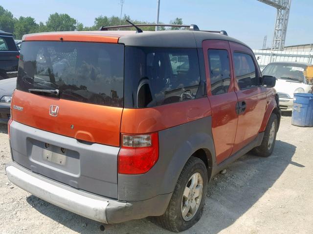 5J6YH185X3L016849 - 2003 HONDA ELEMENT EX ORANGE photo 4