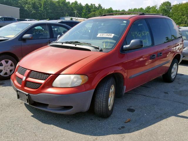 1D4GP25323B223919 - 2003 DODGE CARAVAN SE RED photo 2