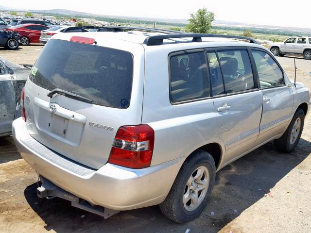 JTEHD21A250033465 - 2005 TOYOTA HIGHLANDER SILVER photo 4