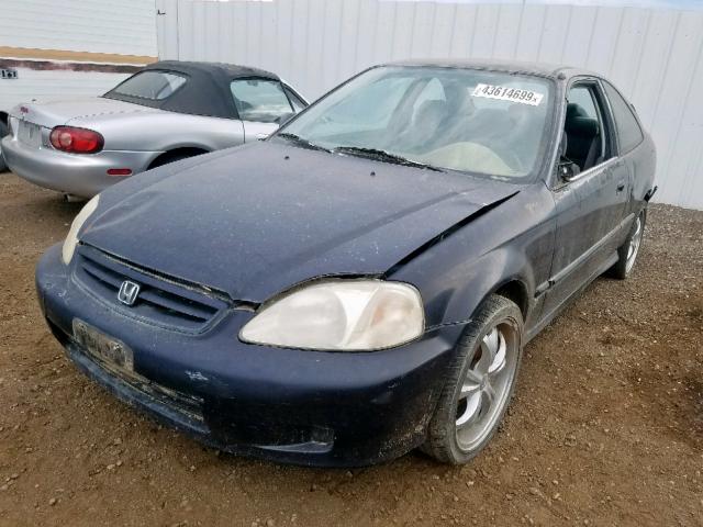 1HGEJ6121XL091330 - 1999 HONDA CIVIC DX BLACK photo 2