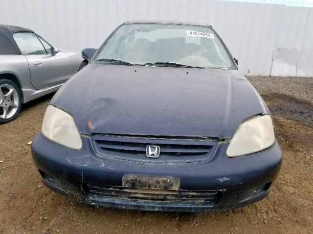 1HGEJ6121XL091330 - 1999 HONDA CIVIC DX BLACK photo 9