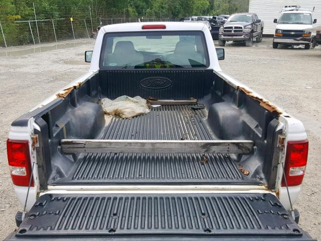 1FTYR10D76PA43865 - 2006 FORD RANGER WHITE photo 6