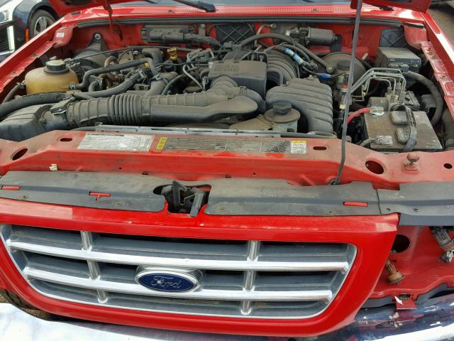 1FTYR10D51TB09989 - 2001 FORD RANGER RED photo 7