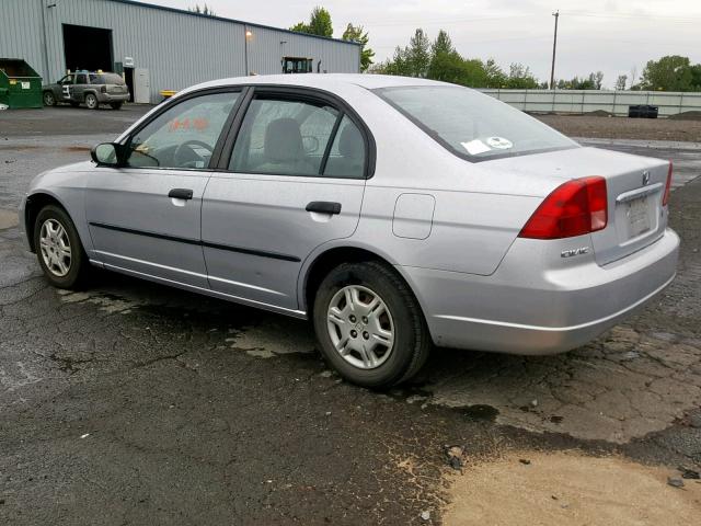 1HGES16241L029209 - 2001 HONDA CIVIC DX SILVER photo 3