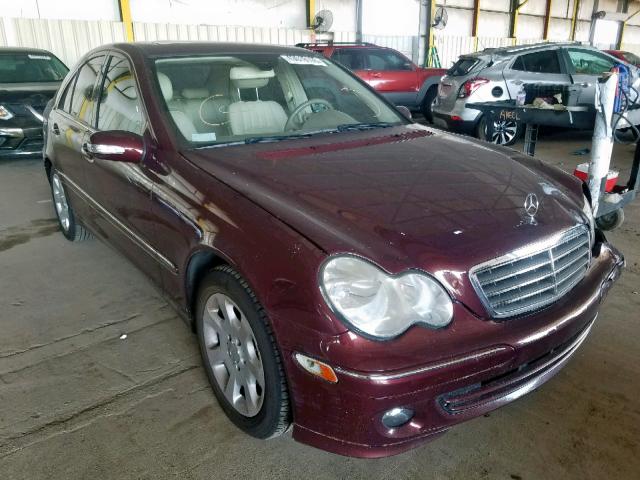 WDBRF92H86F821235 - 2006 MERCEDES-BENZ C 280 4MAT MAROON photo 1