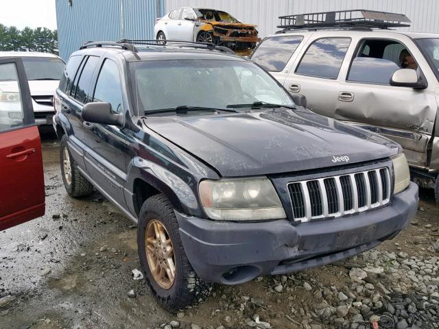 1J4GW48S54C387704 - 2004 JEEP GRAND CHER BLACK photo 1