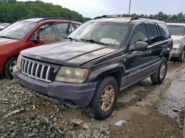 1J4GW48S54C387704 - 2004 JEEP GRAND CHER BLACK photo 2