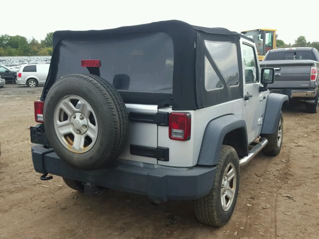 1J4AA2D13AL154728 - 2010 JEEP WRANGLER S SILVER photo 4