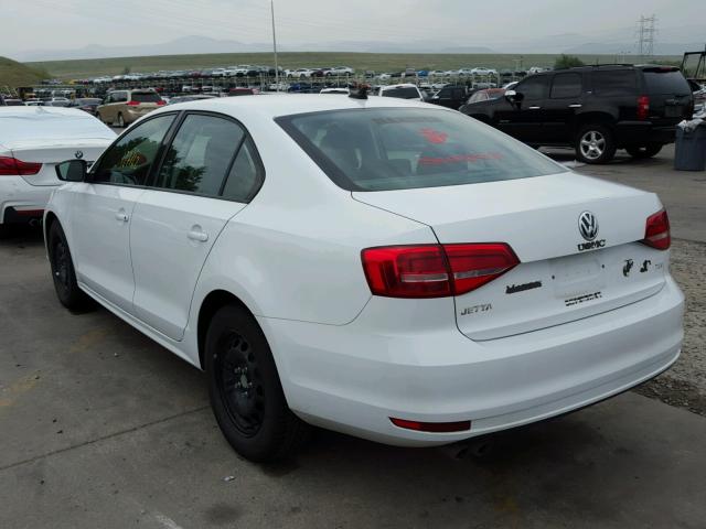 3VWLA7AJ8FM329204 - 2015 VOLKSWAGEN JETTA TDI WHITE photo 3