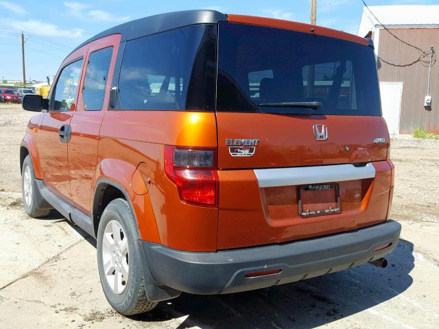 5J6YH2H79AL001506 - 2010 HONDA ELEMENT EX ORANGE photo 3