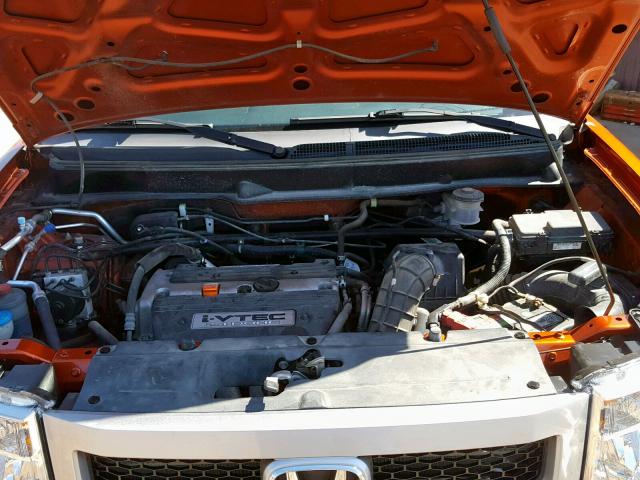 5J6YH2H79AL001506 - 2010 HONDA ELEMENT EX ORANGE photo 7