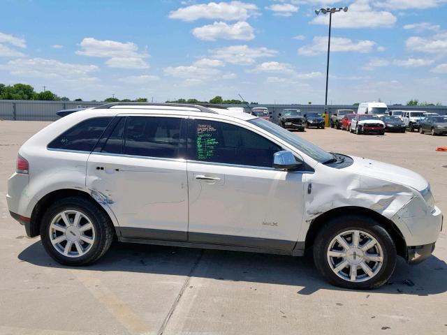 2LMDU68C88BJ04771 - 2008 LINCOLN MKX WHITE photo 9